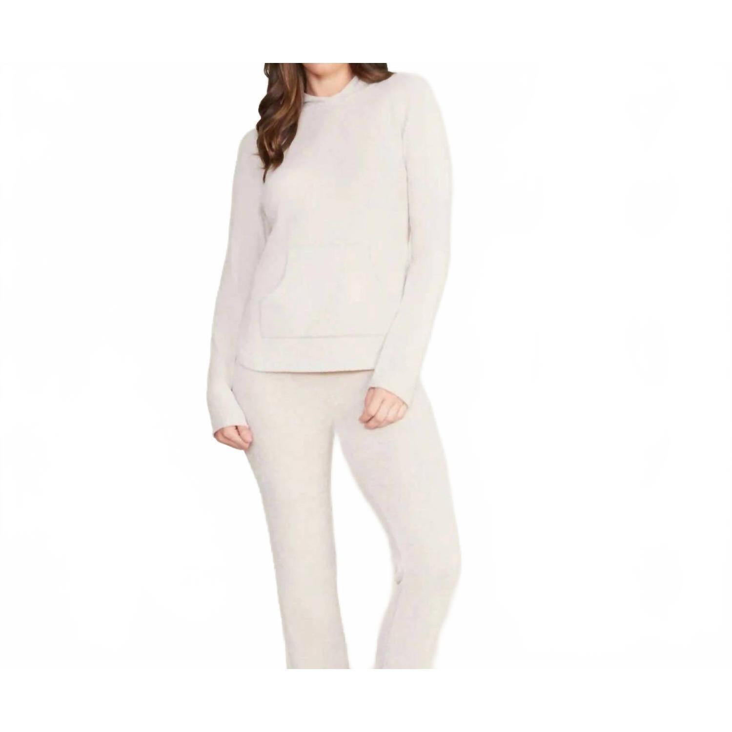 New Barefoot Dreams Cozychic Ultra Lite Pullover Hoodie In Stone